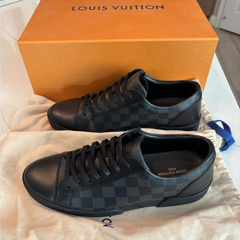 Louis Vuitton Men's Checkered Damier Black Sneakers